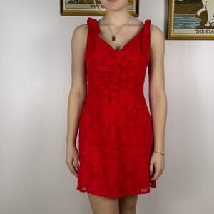 DYNAMITE Red floral mini dress size Small date night